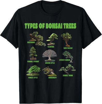 Types of Bonsai Trees Funny World Trees Vintage Gift Unisex T-Shirt