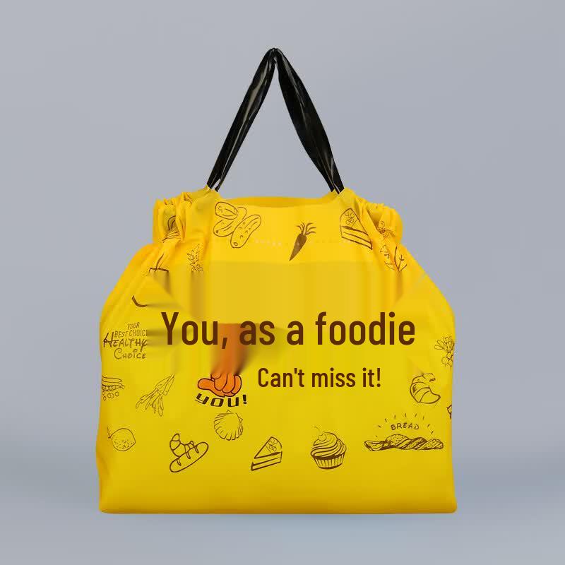 

Drawstring Plastic Takeout & Packaging Bags (200 Pcs)