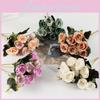 Silk Rose Flower Bouquet Wedding Centerpiece Decorative Floral For Home And Studio