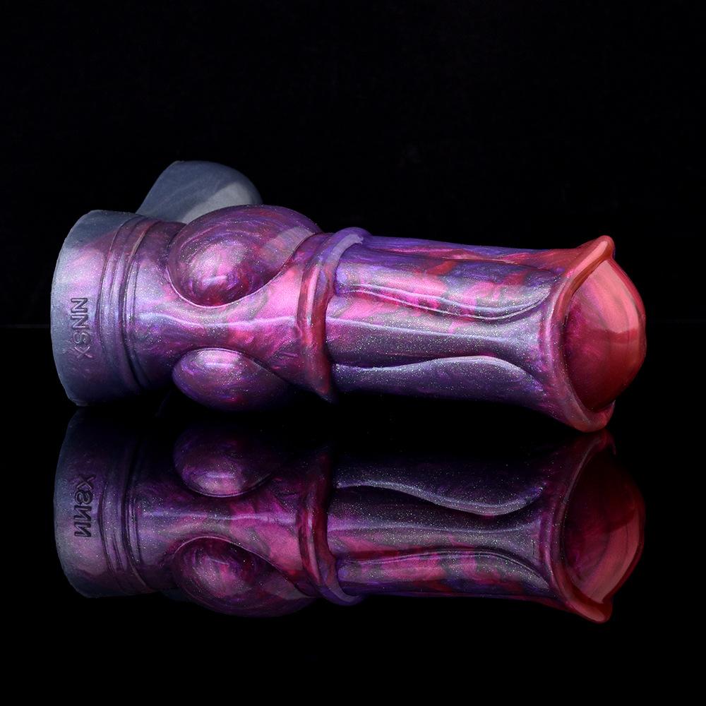 Strap On Silicone Penis Sleeve Extender Condom Realistic Dildo Enlarge Cock for Gay Femdom Pegging