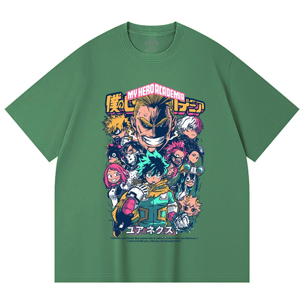 230 Gsm 100% Cotton My Hero Academia V6 Print Unisex Heavy Cotton T Shirt