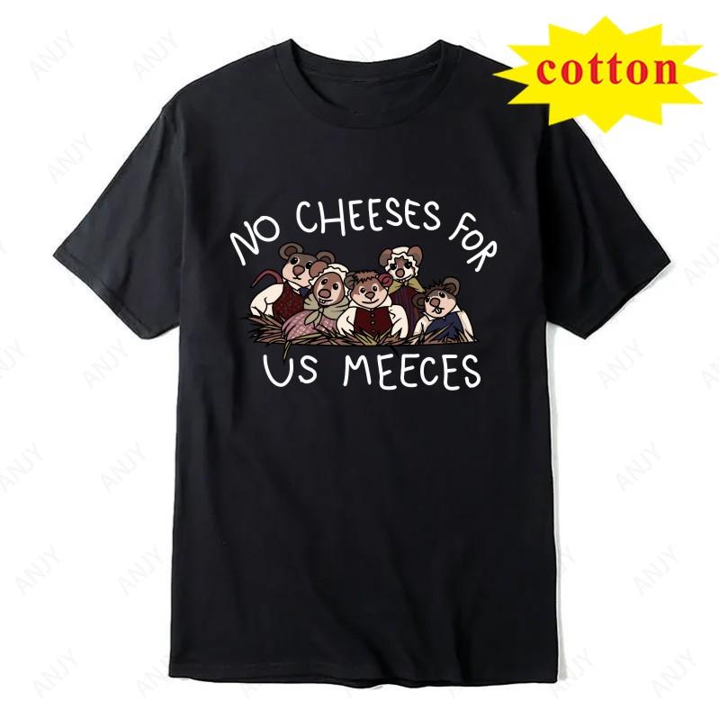 Ragdoll Christmas Carol Meme Printed Tshirt  No Cheeses For Us Meeces Fun Mouse Christmas Short Sleeved Street Top