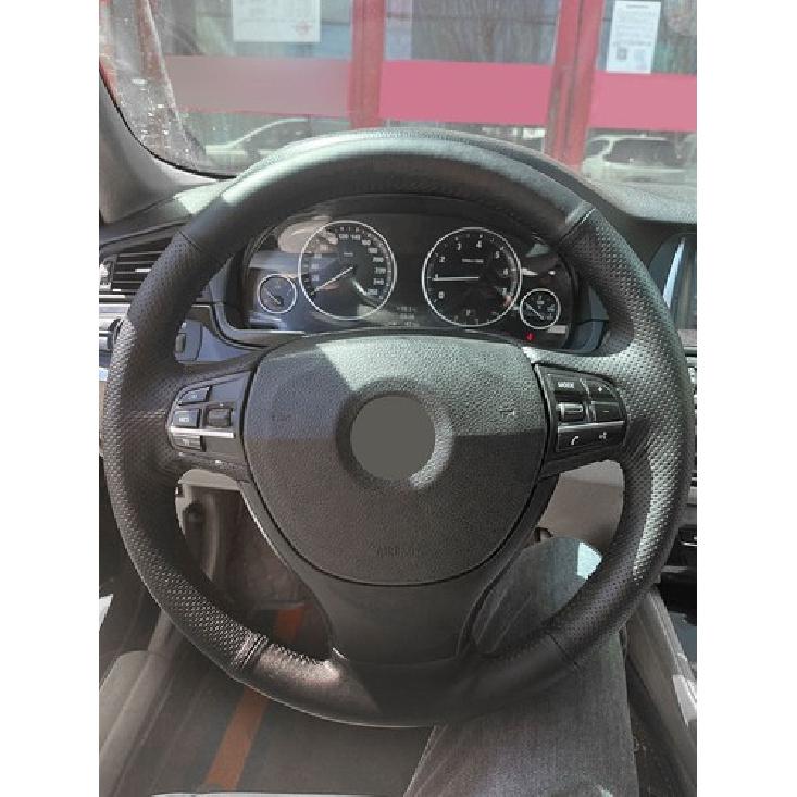 Hand stitch Steering Wheel Leather Trim For BMW 5 6 7 Series F10 F12 F13 F01 F02