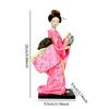 Japanese Kimono Doll Figure Centerpiece Desk Ornament Collectible Statue Lady