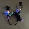 Diadema Exagerada Estilo Mori con Flores y Astas para Niños, para Fotos y Actuaciones