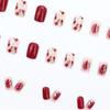 Hochwertige Rote Tulpen Neujahrsmaniküre: 24 Feenhafte Tragbare Nagelsticker