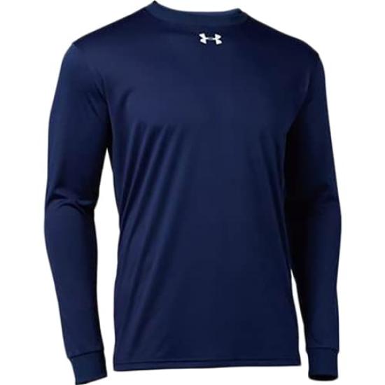 UNDER ARMOUR Unisex Team Long Sleeve Midnight Size MD Shirt, Navy,