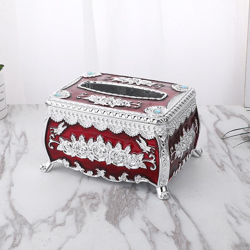 Napkin Extraction Paper Box European Style Plastic Kitchen Napkin Dispenser Storage Box Organizer Desktop Home Decorative