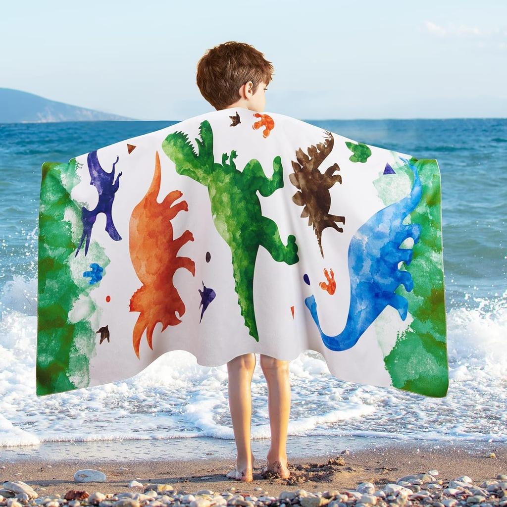 Magic Mermaid Beach Towel for Girls, Colorful Ocean Princess Art Quick-Dry Sand-Free Microfiber Bath Towel for Pool and Travel