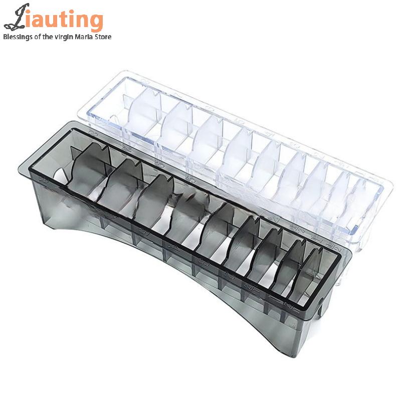 8/10Grid Universal Hair Clipper Guards Stand Case Holder Transparent Hair Clipper Limit Comb Holder For Hair Cutting Guide Comb