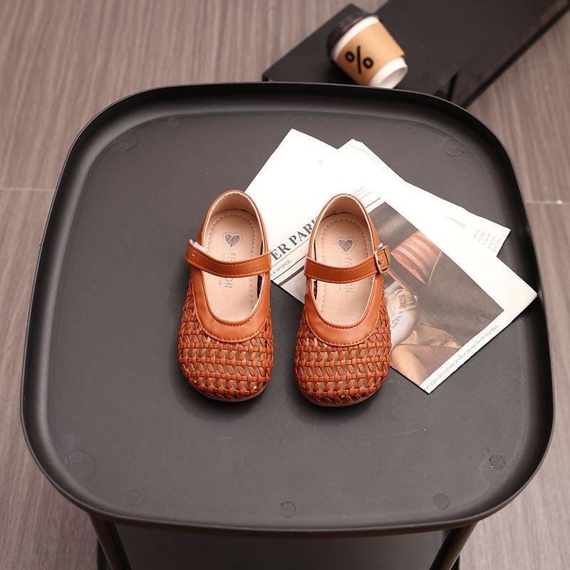 Little Girls Kids Princess Style Hollow Out Closed Toe Soft Sole Summer Sandals