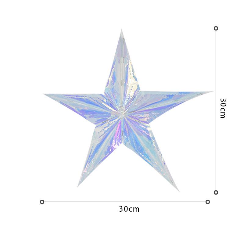 Seven-Color Gradient Flower Ball: Neon Film Snowflake Decoration for Parties & Events
