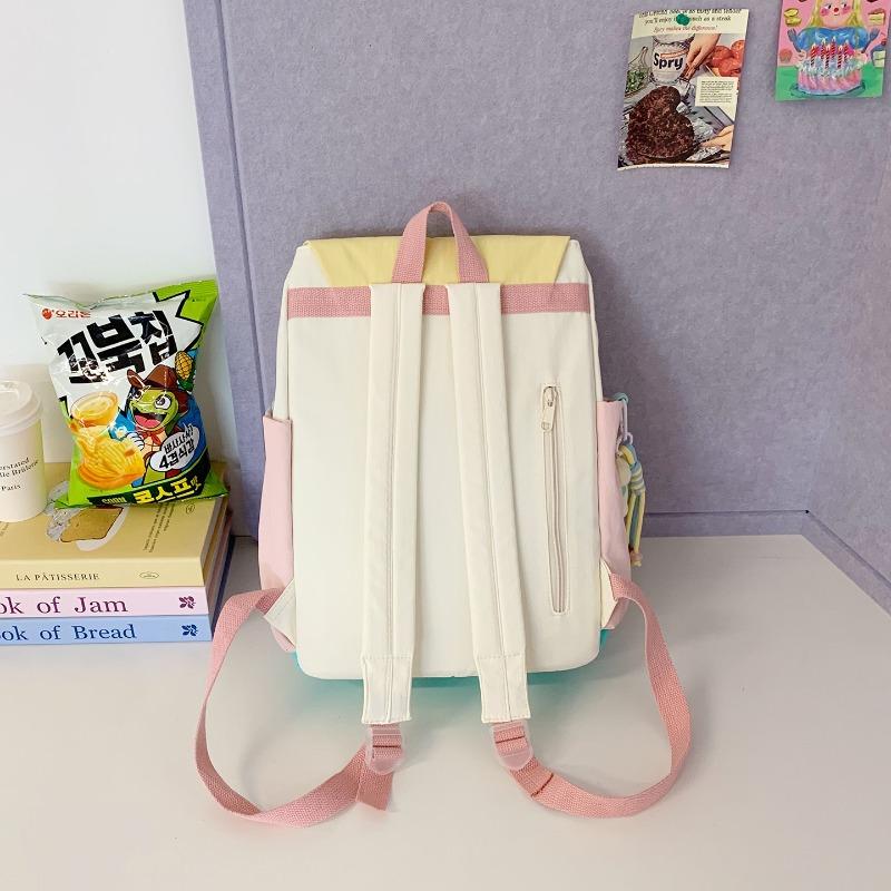 Mori's new high-value, fresh and sweet contrasting dopamine backpack, lightweight backpack for junior and senior high school students