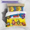 3pcs Custom Name SuperZings Bedding Set Duvet Cover Closure Includes 1 Duvet Cover & 2 Pillowcases for All Seasons Bedroom Decor