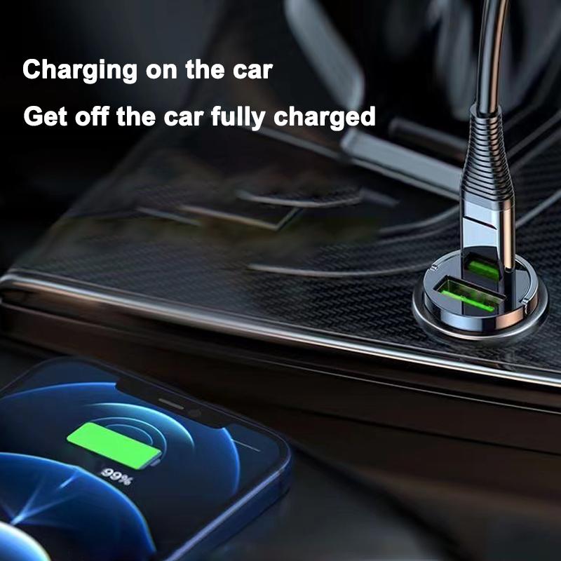 200W USB Car Charger Fast Charging Mini Pull Ring Car Phone Charger For Lexus RX330 IS250 Ct200h ES300h RX350 IS300h NX300h UX