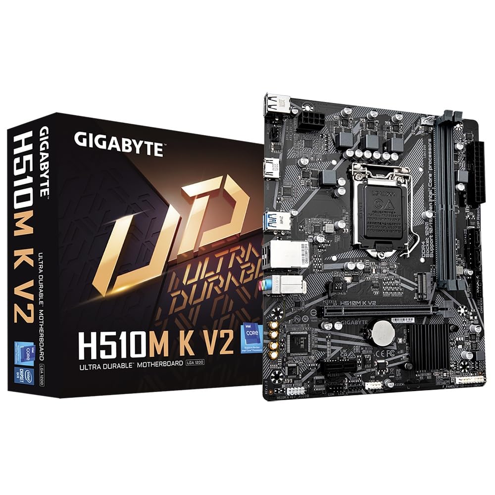 

Материнська плата GIGABYTE H510M K V2 з чіпсетом Intel Q470 H510M K V2 MB6636 Micro-ATX