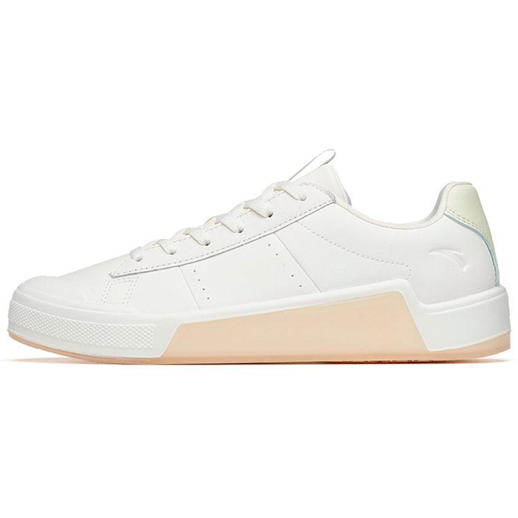Anta Life Collection Platform Lightweight Low Top Skateboard Shoes Women's White Orange 122148072-1