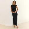 European-Style Spring Fashion Lace Patchwork Backless Sleeveless Long Dress