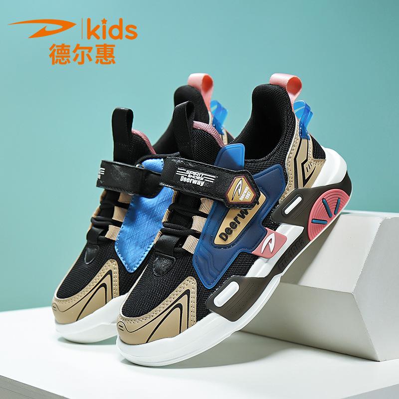 Delhui children's shoes, new autumn and winter styles, unisex leather waterproof and non-slip athletic shoes, casual dad shoes for kids