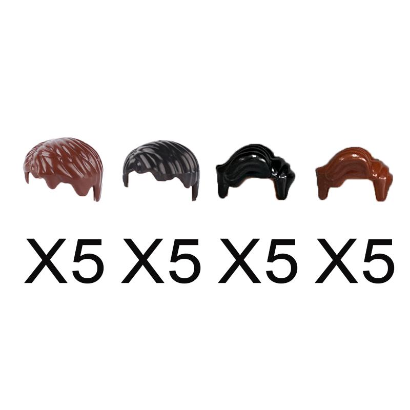 MOC City Building Blocks Procurement Products Body Character Accessories Colorful Hair Mini Bricks Compatible Toys Gift K075 DIY