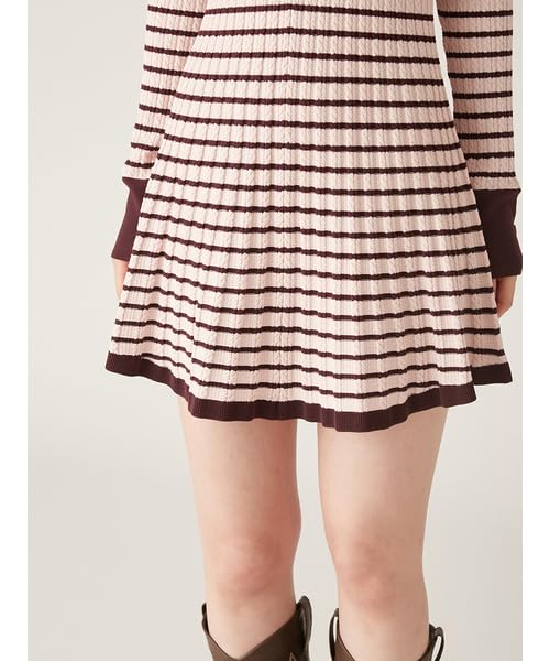 Lily Brown Polo Knit Mini Dress Women's (LWNO251132, Pink)
