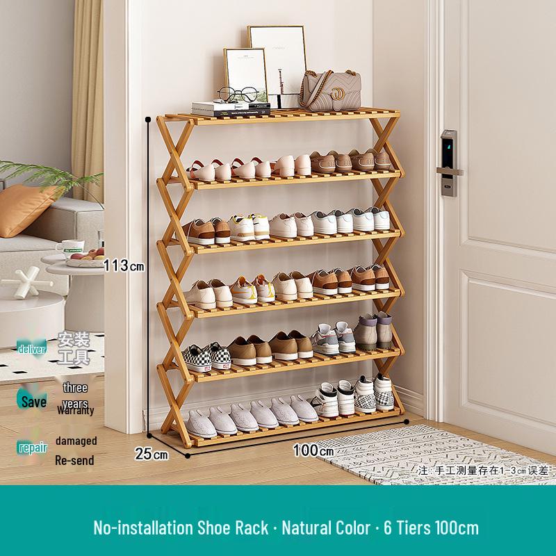 Compact Foldable Shoe Rack: Multi-Layer, No-Install, Space-Saving Storage for Indoor Entrances.