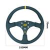 Car Modification Racing Leather/frosted Steering Wheel, Competitive Sports 14 Inch Flat Universal Steering Wheel