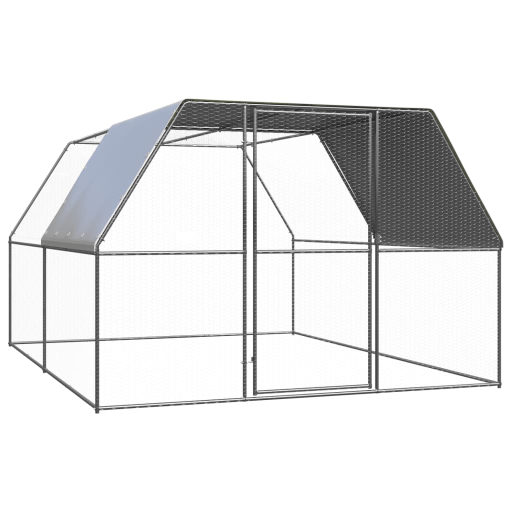 Vidaxl Gabbia Esterna Per Polli, 3x4x2 M, Acciaio Zincato