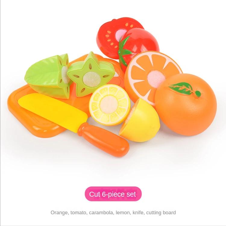 Sale Role Play Educational Gift Baby Toy Pretend Play Food Set Fruits Vegetable Kitchen Playset for Kid's Gift Assembly Game