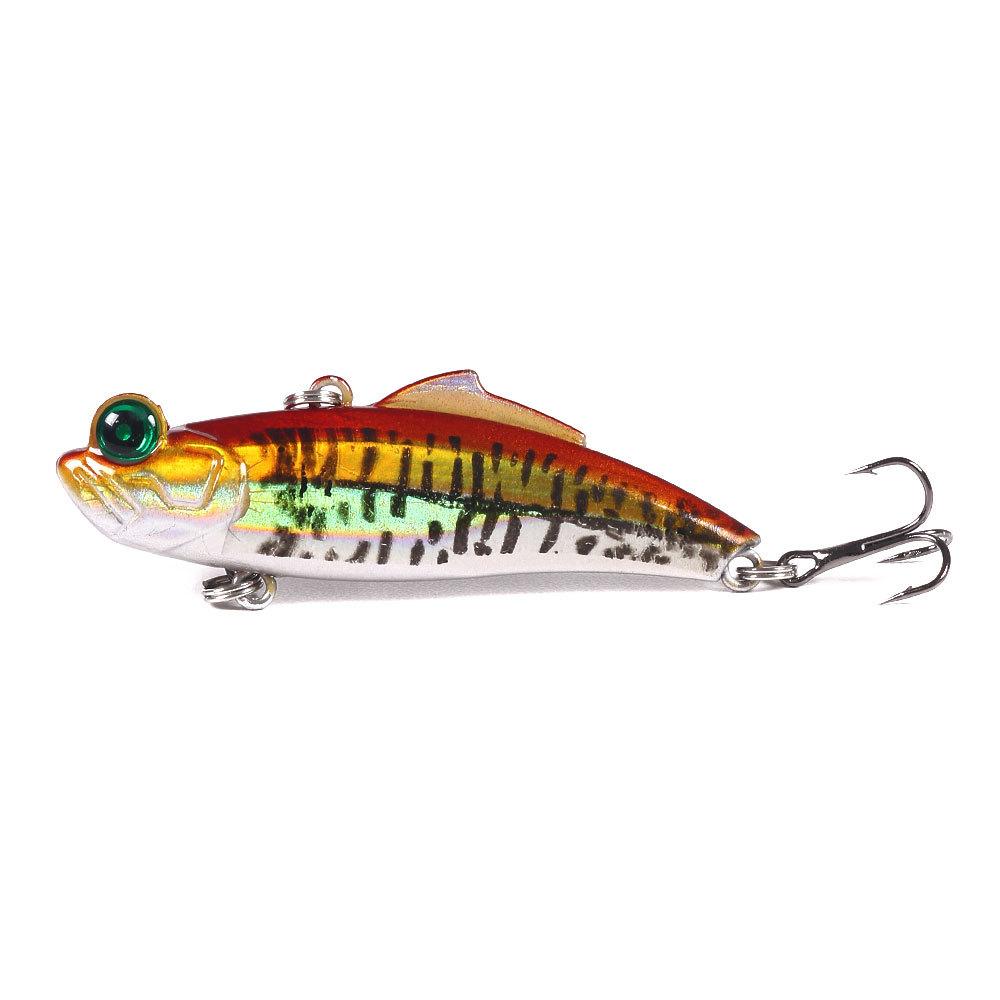 1Pcs 6.5cm/12.5g Fishing Lures Rattle Beads Sinking Chum Swimming VIB Fishing Tackle Fish Body Reflective Mutant Eye Lures VIP Baits