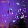Christmas Decoration String Garland Curtain Lights Hanging LED Curtain Light String Wedding Home Christmas Tree Decoration