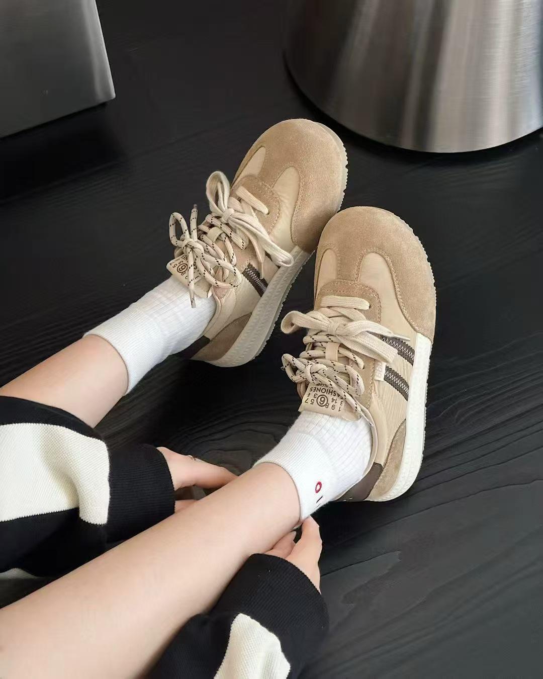 

Women s 2025 Autumn Cute German Training Shoes - Soft Sole, Versatile, Casual Forrest Gump Style 35 песочный