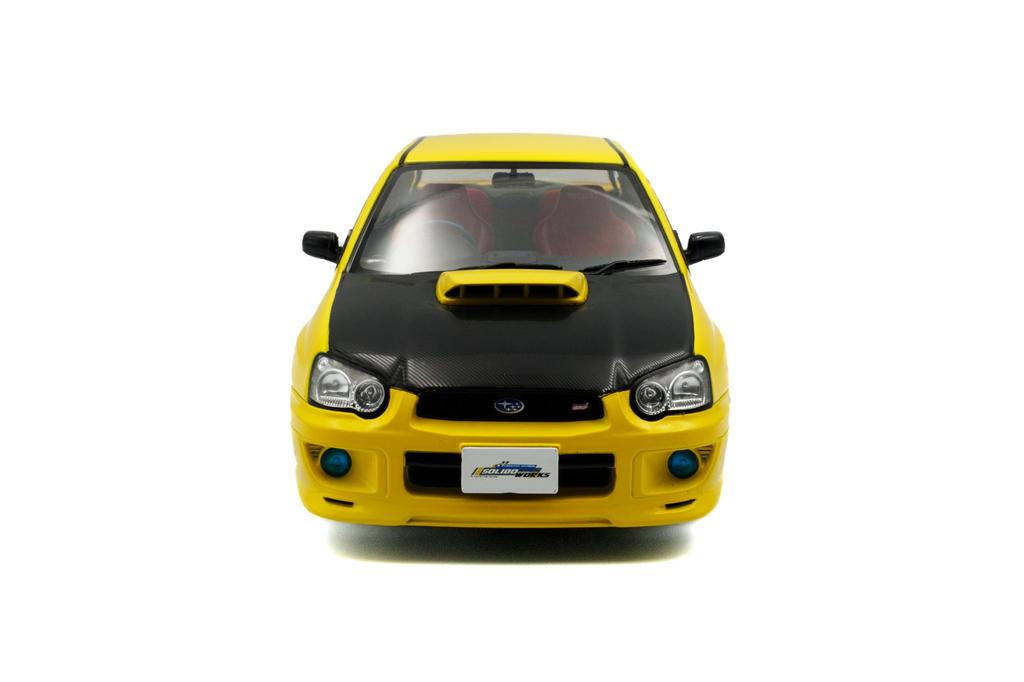 SOLID O 1/18 Scale Subaru Impreza WRX STI Solid Works 2003 (Yellow) Finished Model (S1812302)