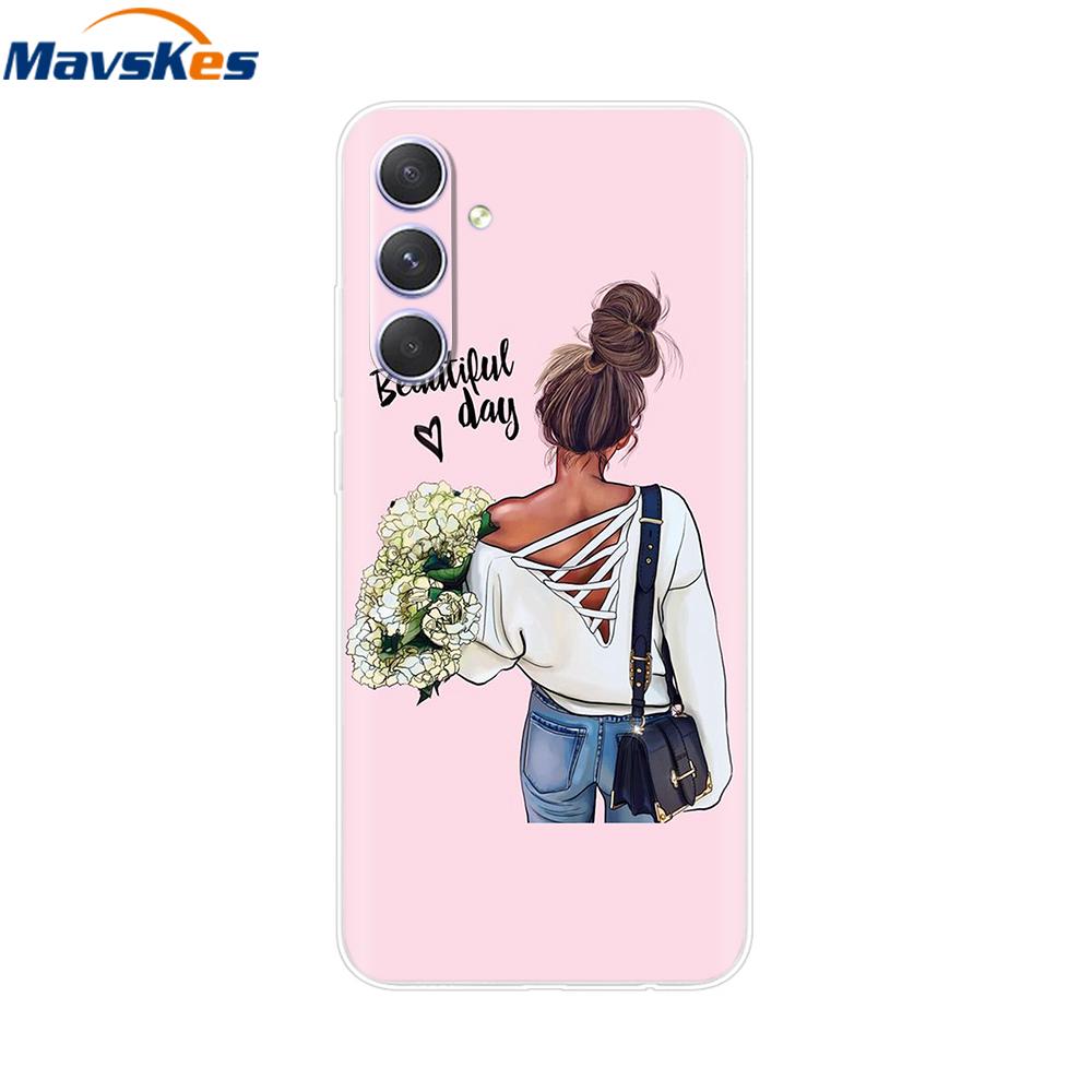 Shockproof Clear Silicone Soft Phone Back Case For Samsung Galaxy A55 5G SM-A556V A 55 Cases Cover Coque Shell Bags Mask Fundas