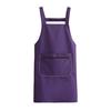 Kitchen Apron with Dual Pocket Solid Color Water-Resistant Oil-proof Adjustable Men Women