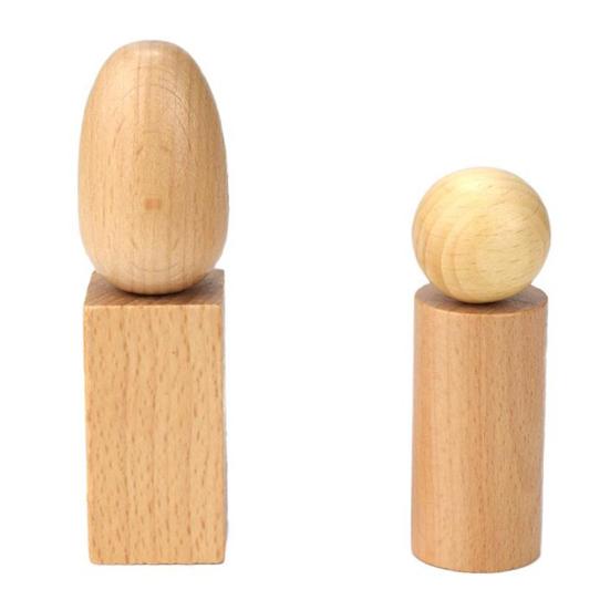 10Pcs/Set Wooden 3D Geometric Solids Learning Aids Kids Math Educational Toy