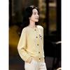 Basic House Women's Hollow-Knit Button-Down Cardigan