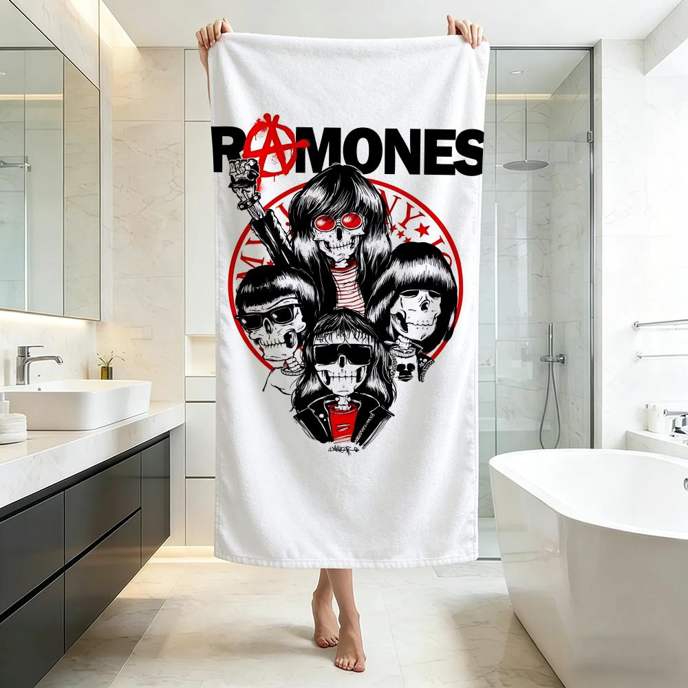 Retro R-RamonesS Towel Five-Star Hotel Quality Eco-Friendly Ultra Soft Thick Towels & Beach Towels