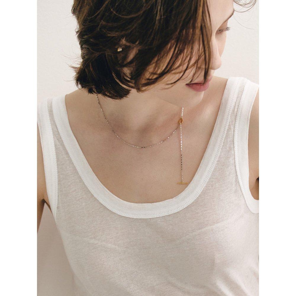 [Byhyeres] Noiyu Silver (C) Toggle Bar Necklace Bh3N39365C9500