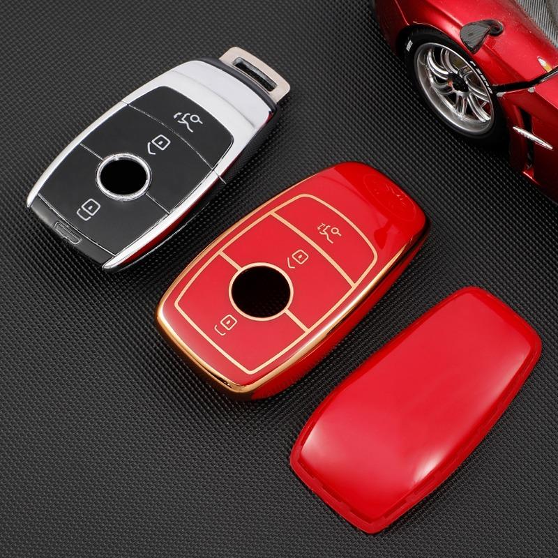 2 Buttons Tpu Car Key Case For Mercedes Benz A C E S G Class Glc Cle Cla W177 W205 W213 W222 X167 Amg Key Cover Keychain Set