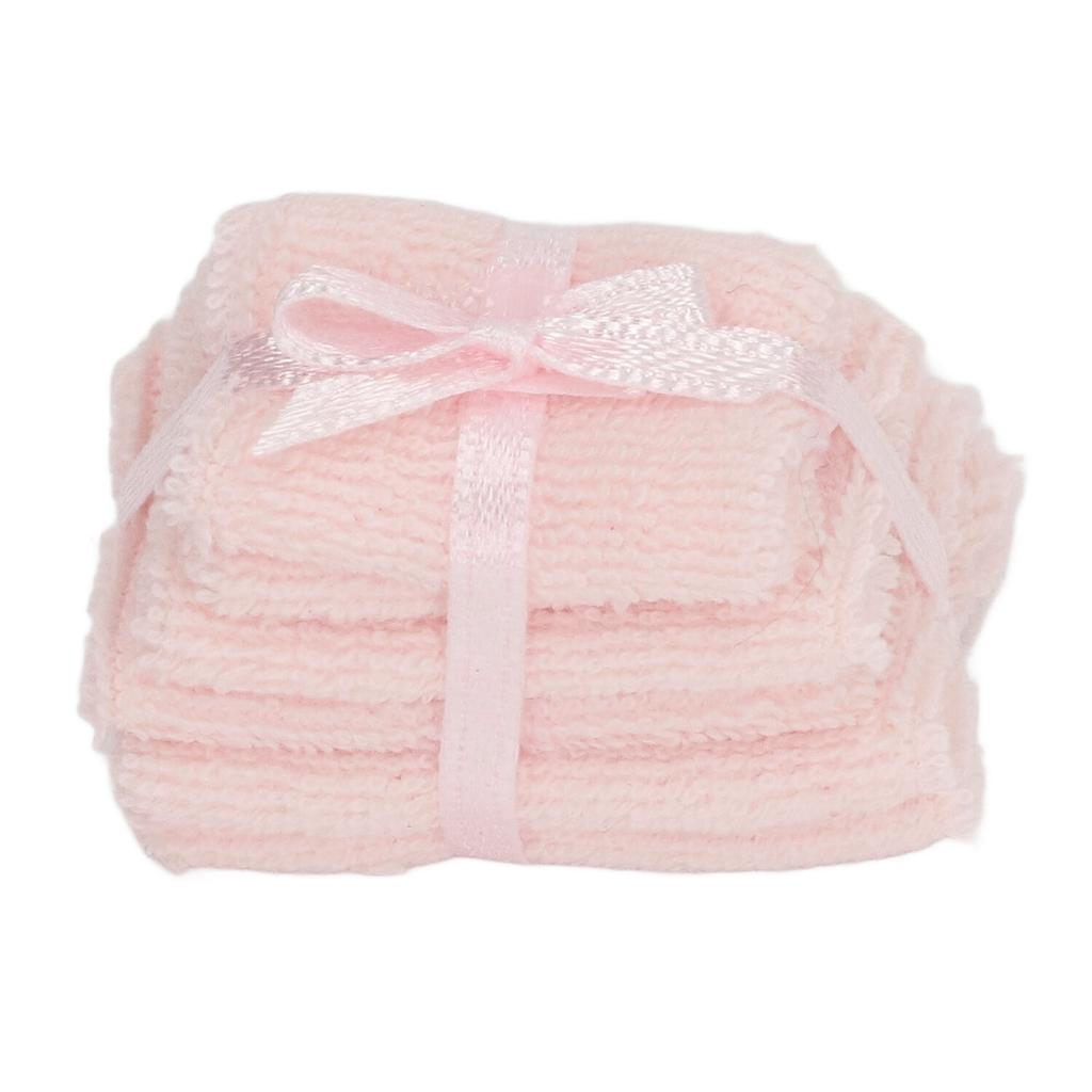 1:12 Scale Miniature Bathroom Towels Decoration Accessories Furniture Model Towel Pile