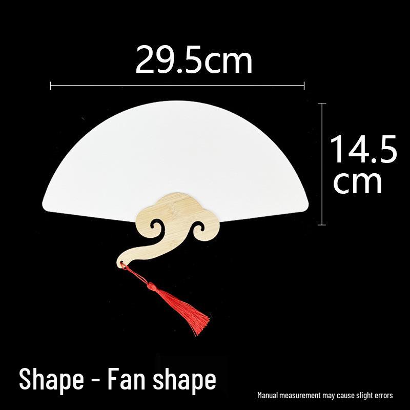 Double-Sided Thickened Raw Xuan Round Fan for DIY Painting and Calligraphy - Ancient Style Hand-Painted Lacquer Fan