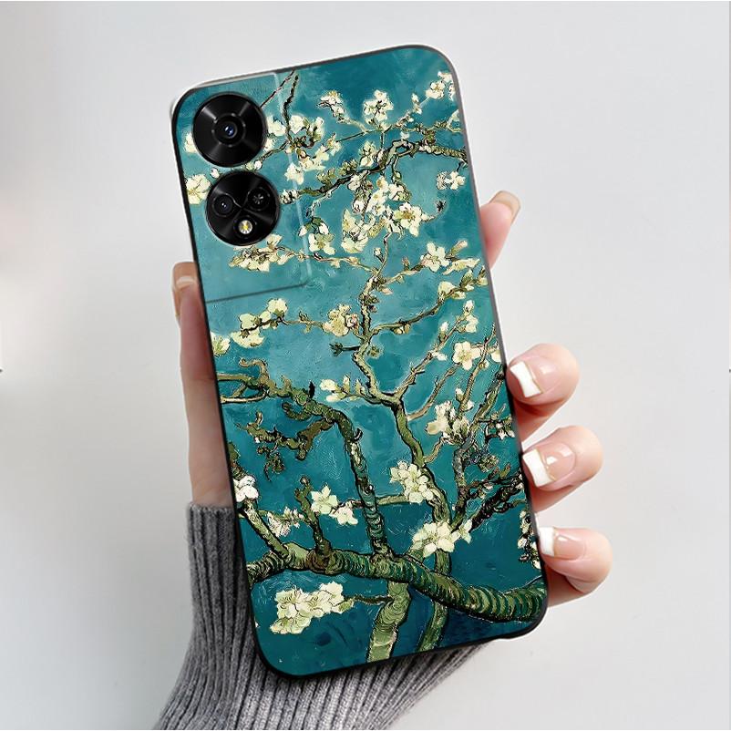 Printing Pattern Case For TCL 50 5G/TCL 50 XE Nxtpaper 5G/TCL 50XE 5G Soft Silicone Black Shell Cover Cute Flower Cartoon Casing
