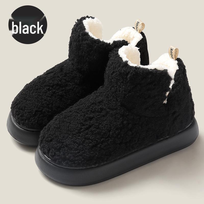 Cozy Plush Slippers: Women's & Men's Non-Slip, Thick-Soled, Velvet-Lined, Perfect for Autumn & Winter.