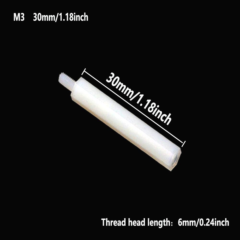 25Pcs White Nylon Single Head Fastener Durables Multi-Purpose Hardware Accessories