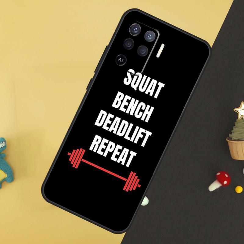 Bodybuilding Gym Fitness Quotes Case For Oppo A96 A76 A16 A17 A57 A60 A40 A80 A18 A38 A58 A78 A98 A15 A54 A74 A94 A6 A5 Pro