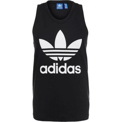 Originals Trefoil Letter Print Pattern Round Neck Fitted Sleeveless Vest Men Tops Black BK7104