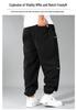 Men's Plus Size Double-Sided Fleece Sherpa Sweatpants, Thickened, Loose Fit, Cuffed, for Autumn/Winter