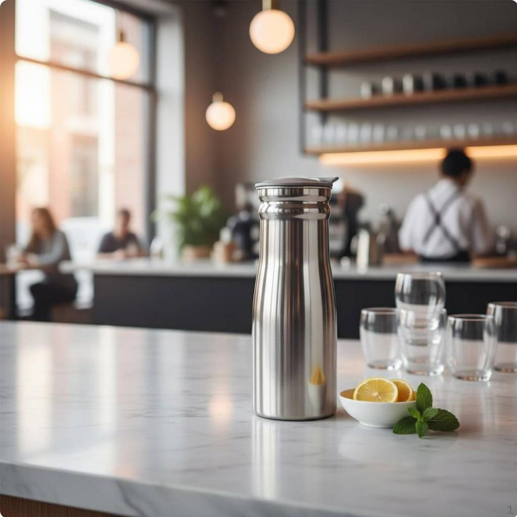 Stainless Metal Beverage Jug HeatResistant Steel Pitcher Shatterproof Tea Water Carafe for