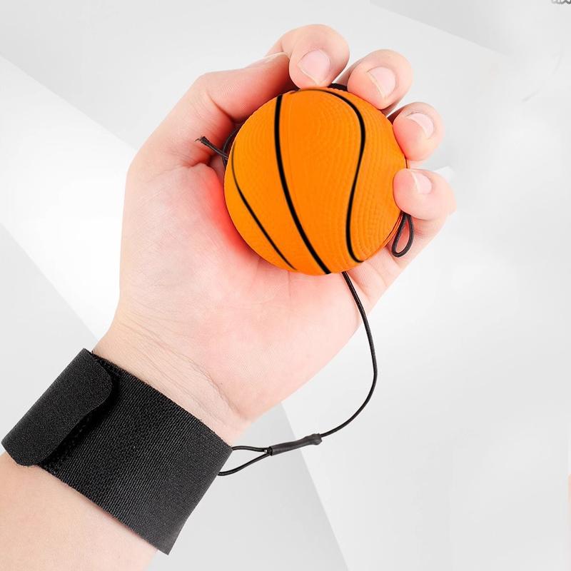 1-4PCS New Elastic Return Sponge Ball Nylon String Game Exercises Rubber Hand Ball Kids Toys Finger Band Balls Outdoor Yoga Ball